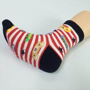 GS encargo animal de <span class=keywords><strong>la</strong></span> historieta <span class=keywords><strong>estrella</strong></span> rayas velcro bebé calcetines, más barato calcetines - Product Image 6