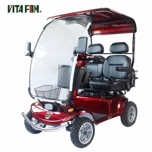 <span class=keywords><strong>Scooter</strong></span> Eléctrico de Movilidad de 4 Ruedas con Asiento Doble y Toldo de 40-60 km para Personas con Discapacidad - Product Image 2