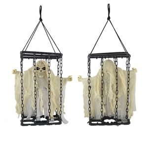 Accessoires tête d'horreur, décor de porte à led, Halloween suspendu, fantôme - Product Image 5