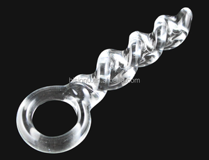 Sonda de Cristal para Estimulación con Anillo, Nuevo <span class=keywords><strong>Dildo</strong></span> de Cristal con Forma de Pene, Tapón <span class=keywords><strong>Anal</strong></span> para Masturbación - Product Image 1