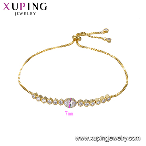 75296 xuping braccialetto di fascino 24 k <span class=keywords><strong>oro</strong></span> bracciali gioielli per le donne - Product Image 2