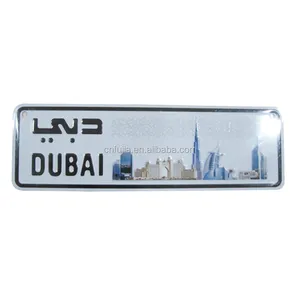 Placa de número de carro personalizada de alta qualidade dubai, placa de número de carro