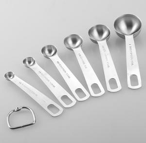 6 cái vòng thép không gỉ đo thìa Set phụ kiện nhà bếp nướng công cụ đo lường muỗng cho khô và chất lỏng - Product Image 6