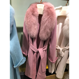 <span class=keywords><strong>Cappotto</strong></span> Invernale alla Moda in Lana e Cashmere <span class=keywords><strong>con</strong></span> Collo in <span class=keywords><strong>Pelliccia</strong></span> di Volpe Staccabile per <span class=keywords><strong>Donna</strong></span> - Product Image 6