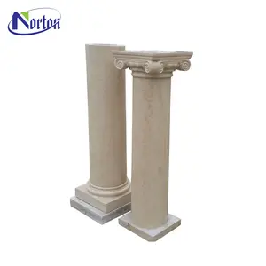大理石の家柱デザイン装飾用ホームインテリアスクエアベージュ