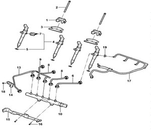 Clip de Inyector de Combustible Original 1801660 para <span class=keywords><strong>Ford</strong></span> <span class=keywords><strong>Transit</strong></span> V348 4S7Q 9F524 AB, Pieza de Auto - Product Image 3