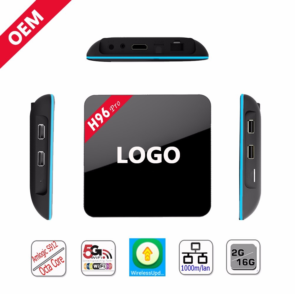 Amlogic S912 marshomallow H96 PRO android 6.0 tv box 2 gb ram 16 gb rom android tv box con kodi 17.0
