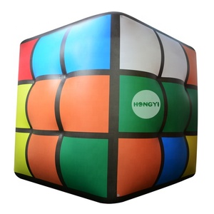 <span class=keywords><strong>Cubo</strong></span> mágico inflable de PVC gigante de gran oferta, tamaño personalizado, decoración de publicidad en forma de 3x3 - Product Image 1