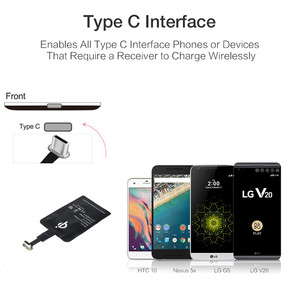 Receptor de carga de cargador inalámbrico universal tipo <span class=keywords><strong>C</strong></span> para Huawei P9 Plus Mi5 Meizu <span class=keywords><strong>Pro</strong></span> 5 Letv 1S 2 <span class=keywords><strong>Pro</strong></span> Max 2 Oneplus 2 3 - Product Image 4