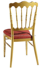Chaise de château <span class=keywords><strong>Napoléon</strong></span> en aluminium doré avec coussin fixe QL800CG - Product Image 5
