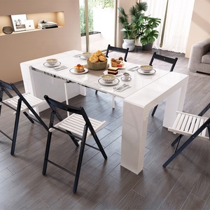 Ciudad moderna cena de estilo muebles plegable Blanco alto brillo de la Mesa de cocina - Product Image 6