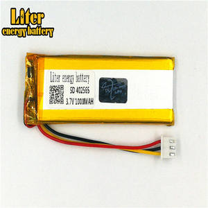 Plug 2.5 <span class=keywords><strong>3</strong></span> line <span class=keywords><strong>3</strong></span>.7 V 402565 rechargeable battery Li polymer PL402065 LiPo battery <span class=keywords><strong>3</strong></span>.7 V 1000 mAh with wires - Product Image 2