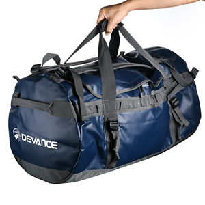 Sac de sport pliable DEVANCE 70L personnalisé, léger, imperméable, en PVC, motif géométrique, avec fermeture éclair - Product Image 1
