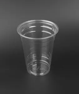 16oz juice transparent clear PET plastic cup disposable cold drinking plastic cup wholesale