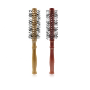 Cepillo de nailon para el cuidado del cabello, peine antiestático, peluquería, cepillo de pelo redondo enredado de madera - Product Image 1