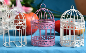 Décoratif rond Antique de mariage Cage À Oiseaux jaula decorativas décor oiseau cage - Product Image 5