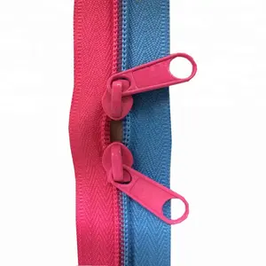 #5 Chuỗi Dài Nylon Zipper Liên Tục Zip Với Đôi Không Khóa Trượt