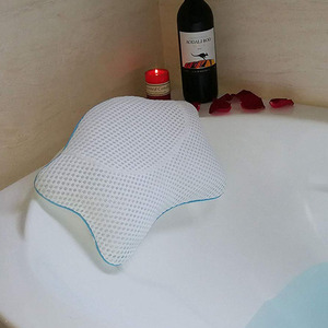 Coussin de bain antidérapant pour la <span class=keywords><strong>baignoire</strong></span> Spa E120, oreiller de bain à 6 ventouses, confortable, <span class=keywords><strong>repose</strong></span>-tête, soutien des épaules et du dos, nouveau - Product Image 2