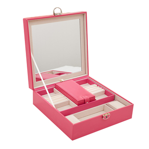 Multifonction de luxe Ornement <span class=keywords><strong>Bijoux</strong></span> Pliable Boîte De Rangement <span class=keywords><strong>avec</strong></span> Grand <span class=keywords><strong>Miroir</strong></span> Cosmétique - Product Image 3