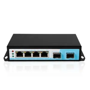 Interruptor de 1000M 48V 2 sfp 4 puertos de alimentación a través de ethernet poe