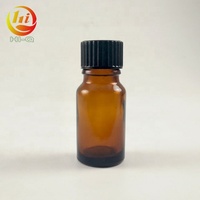 Flacon en verre ambré de 15 ml avec bouchon phénolique 18-400 et insert polycone