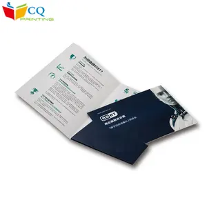 Reciclado barato personalizada Carpeta de papel folleto flyer folleto de impresión con laminación