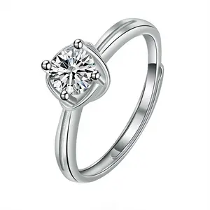 Etsy 패션 925 스털링 실버 여성 약혼 다이아몬드 반지