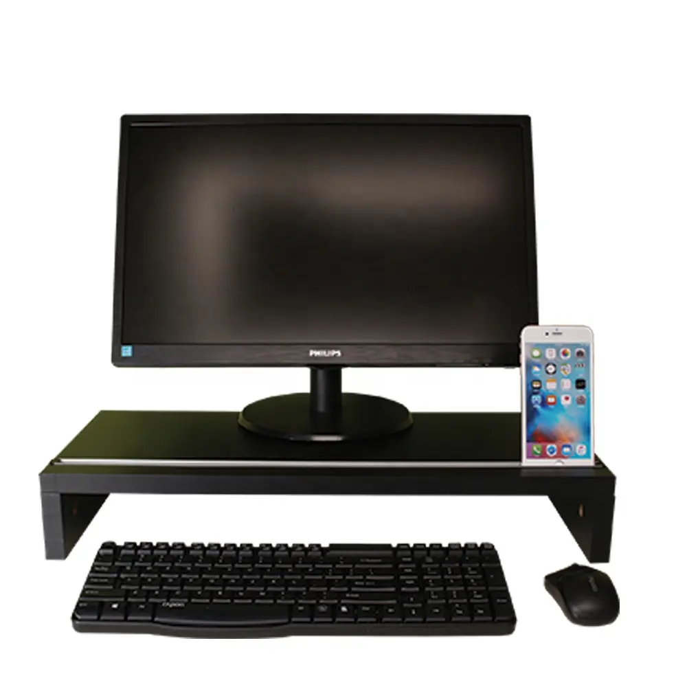 Ergonomic design MDF computer monitor stand riser