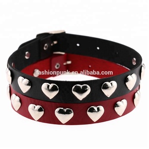 Amanti regali personalità rivetti cuore girocollo gotico Punk gioielli Harajuku Costume dichiarazione collana - Product Image 2