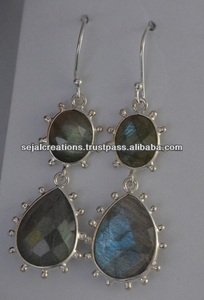 <b>Blue</b> Stone Sterling <b>Silver</b> <b>Earrings</b> Bulk - Product Image 1