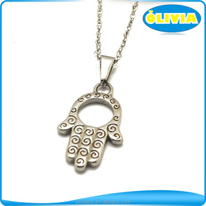 Collar con Símbolo de <span class=keywords><strong>Hamsa</strong></span> de Buena Suerte de Olivia, Mano de Fátima, <span class=keywords><strong>Hamsa</strong></span> Judía, Amuleto de Cabala - Product Image 4