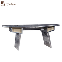 Bureau de direction en aluminium d'avion avec tiroir, table industrielle, mobilier