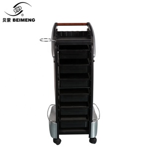Barber Salon Cart Black Rolling <strong>Trolley</strong> <strong>Hairdressing</strong> Salon <strong>Trolleys</strong> - Product Image 2