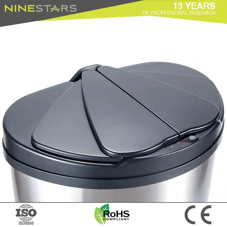 47L in acciaio inox migliore sensore cestino casa intelligente dusty bin slide aperto vendita calda elettronico bidone dei rifiuti