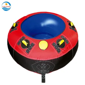 Tubo inflável de barco para água, tubo de água rebocável para esporte aquático de 1-3 pilotos