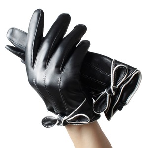 Guanti in vera pelle da donna invernali Touch Screen alla moda - Product Image 5
