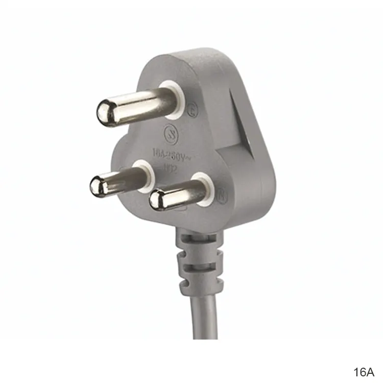 SABS Approval AC Power Cord 16A 250V Electric Extension Cable 3 Pin South Africa Electrical Plug With IEC C13