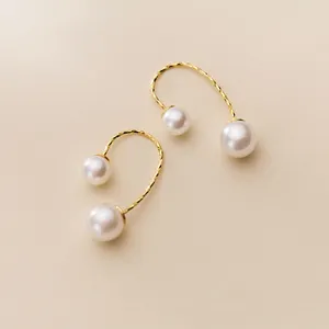Heißer Verkauf Silber Schmuck Sterling Silber 925 Mit Perle Ohrringe Für Frauen Geschenke Schmuck