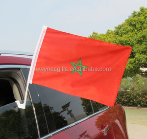 Stock personalizado 12*18 pulgadas Marruecos país marroquí <span class=keywords><strong>bandera</strong></span> de la ventana del coche - Product Image 2