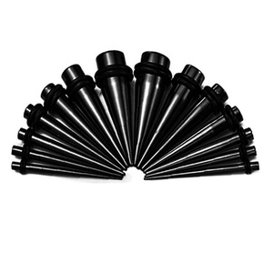 Black Punk Acryl Ohrring Taper Stretching Piercing Schmuck Ohr messer