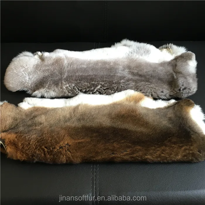 Wholesale real rex rabbit fur pelt plate skin
