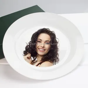 Sublimation blanks wholesale round plain white sublimation dinner plates for wedding