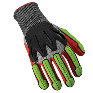 Guantes mecánicos personalizados para trabajo, resistentes a impactos, TPR, color negro, <span class=keywords><strong>Apr</strong></span>, HKWZQ-A-055, CN;SHG, EN420, S-XXL, HK - Product Image 1