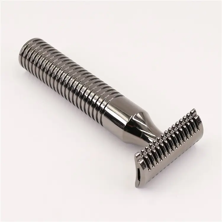 YAQI Парикмахерская бритва, металлическая цветная латунная ручка, безопасная бритва для мужчин