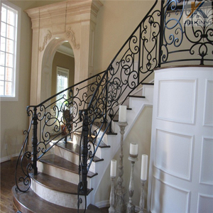 diseño personalizado agradable barandilla de hierro forjado <span class=keywords><strong>para</strong></span> escalera curva de interior - Product Image 2