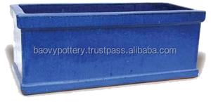 Proveedor de Cerámica de Vietnam - Macetas Rectangulares de Cerámica Esmaltada para Jardín y Macetas para Flores Hechas en Vietnam - Product Image 1