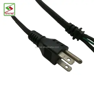 America Hot Sell Standard Zugelassenes 16AWG US-Stecker kabel Wechselstrom kabel 3-poliger Stecker