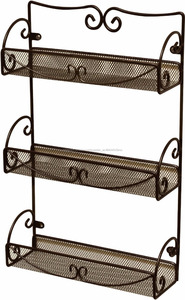 <span class=keywords><strong>Pollo</strong></span> de Malla de Alambre De metal de Montaje En Pared Estante de <span class=keywords><strong>la</strong></span> Especia Organizador - Product Image 2