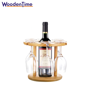 Bambou <span class=keywords><strong>Vin</strong></span> Bouteille En <span class=keywords><strong>Verre</strong></span> Titulaire Gobelets <span class=keywords><strong>Rouge</strong></span> <span class=keywords><strong>Vin</strong></span> <span class=keywords><strong>Verre</strong></span> Séchage Rack Présentoir pour 6 Verres <span class=keywords><strong>à</strong></span> <span class=keywords><strong>pied</strong></span> et 1 bouteille - Product Image 1