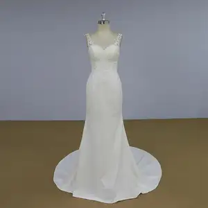 Stunning sweetheart neckline sheath boho chic wedding dress 2018